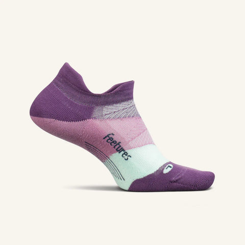 Women's Elite Ultra Light Cushion No Show Tab Sock - Peak Purple - Run Republic