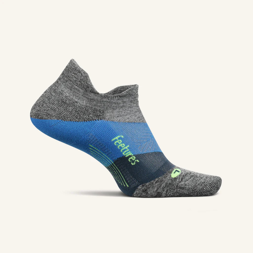 Men's Elite Ultra Light Cushion No Show Tab Sock - Gravity Grey