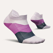 Women's Elite Ultra Light Cushion No Show Tab Sock - Virtual Lilac - Run Republic