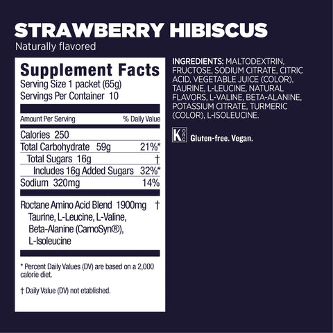 ROCTANE Energy & Hydration Drink Mix - Strawberry Hibiscus
