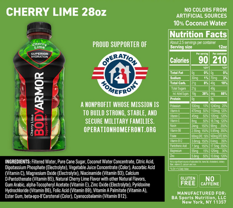 Body Armor Cherry Lime 28oz