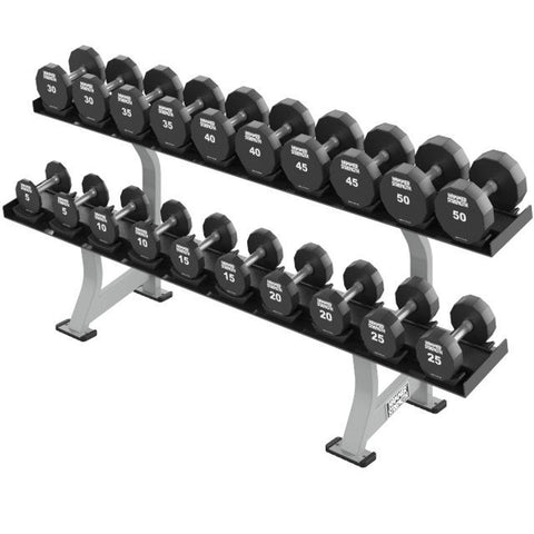 Life Hammer Strength Two-Tier Dumbbell Rack - pre owned - Run Republic