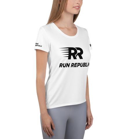 All-Over Print Women's Athletic T-shirt - Run Republic
