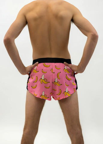 Women's Pink Bananas 1.5 Split Shorts  Split running shorts, Gym shorts  womens, Pink ladies