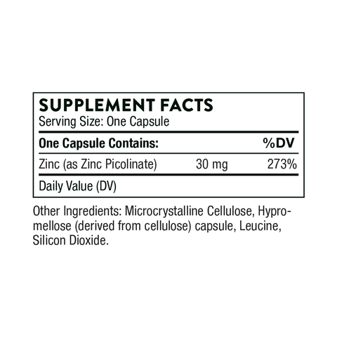 Zinc Picolinate 30mg (180 count) - THORNE