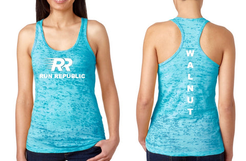 Run Republic Women's Walnut Burnout Tank - Run Republic