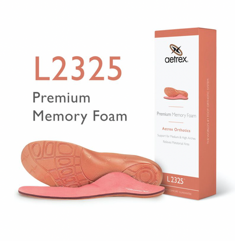 Women's Aetrex Premium Memory Foam Posted Orthotics W/ Metatarsal Support L2325 - Run Republic