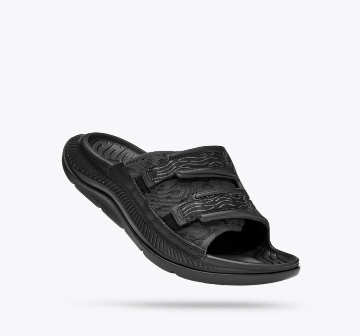 All Gender Ora Luxe Recovery Slide Sandal - Black - Run Republic