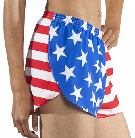 Women s BOA American Flag 1 Elite Split Shorts Run Republic