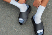 Men's OOahh Sport Flex Slide Sandal - Matte Black - Run Republic