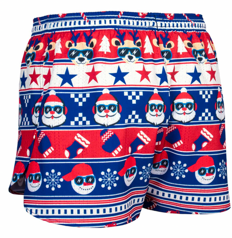 Men's BOA Christmas Uglier Sweater 3" Half Split Shorts - Run Republic