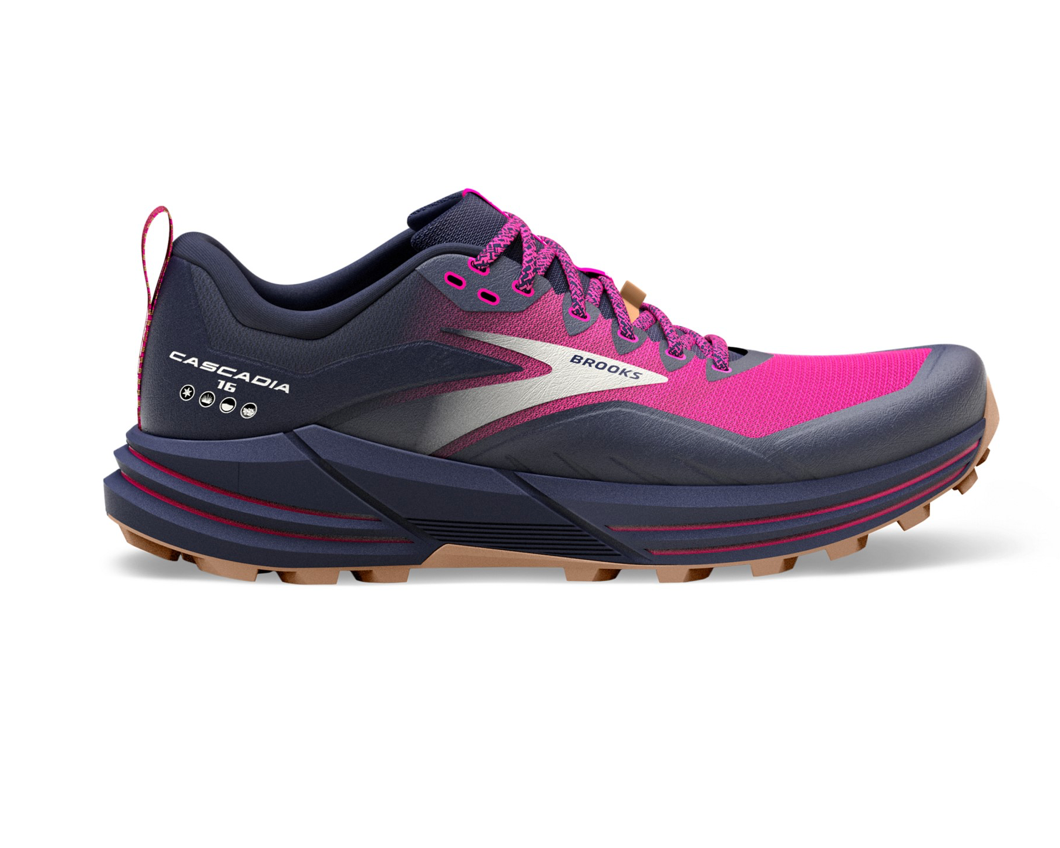 Women s Cascadia 16 Peacoat Pink and Biscuit Run Republic