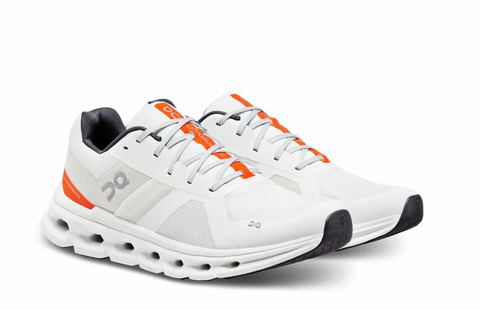 Men's ON Cloudrunner - Undyed-White and Flame - Run Republic